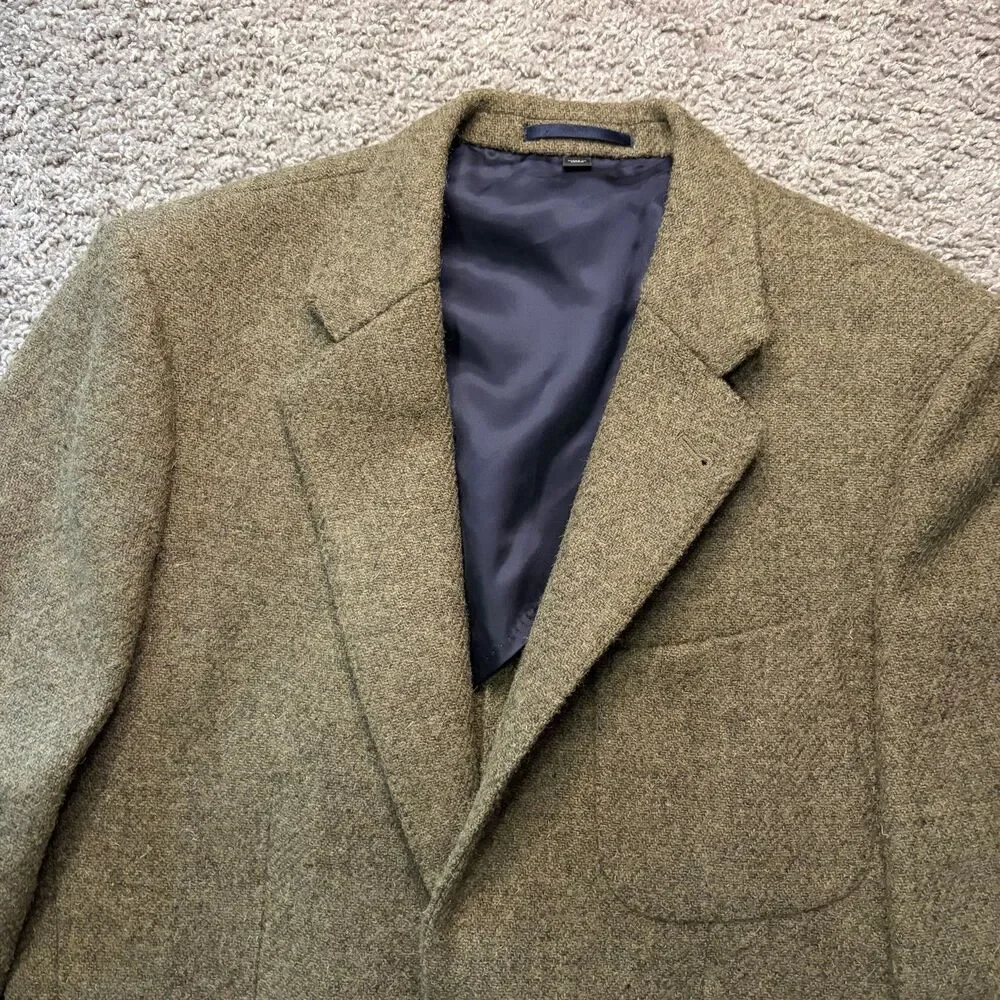 NEW J. Crew Harris Tweed Wool Blazer Herringbone Suit Jacket Men’s 38R